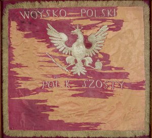 Flagge des Sechsten Infanterieregiments des Herzogtums Warschau, 1807 (Seide) von Polish School