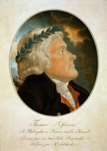 Profilporträt von Thomas Jefferson, ca. 1799 von Polish School