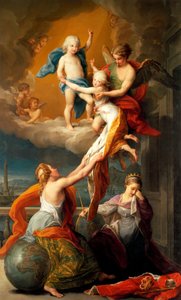 Allegorie auf den Tod der beiden Kinder von Ferdinand IV. von Pompeo Girolamo Batoni