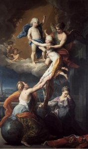 Allegorie auf den Tod der Kinder von Ferdinand IV. von Pompeo Girolamo Batoni