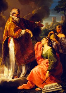 San Marino erhebt die Republik, von Pompeo Batoni von Pompeo Girolamo Batoni