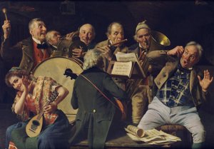 Eine Orchesterprobe, ca. 1920 von Pompeo Massani