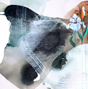 Abstrakter blauer Irisfluss von Poonam Choudhary
