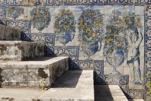 Azulejos-Fliesen in den Palastgärten (Keramik)