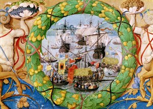 Fest der portugiesischen Flotte, Illustration aus Lettura Nova von Alem Douro, 1513 von Portuguese School