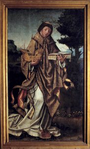 Heiliger Vinzenz, Schutzpatron der Stadt Lissabon. Gemälde der portugiesischen Schule