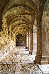 Ansicht der Kreuzgänge, Kloster Santa Maria de Salzedas, Tarouca, Portugal