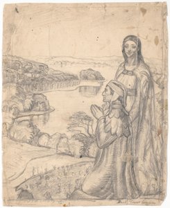 Dante und Beatrice im Paradies