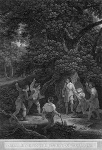 Karl II. im Wald von Boscobel, 1651 von Pouney and Rhodes