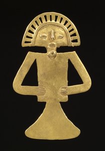 Figürlicher Anhänger, ca. 700-1000 (Gold) von Pre Columbian Pre Columbian
