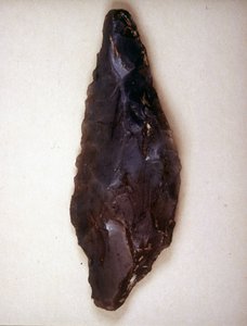 Pfeilspitzen aus Feuerstein. Varese. Archäologisches Museum von Mailand von Prehistoric Prehistoric