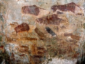 Höhlenmalereien der San-Leute, drittes Jahrtausend v. Chr. von Prehistoric Prehistoric