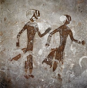 Menschliche Figuren. Höhlenmalereien, 8000-7000 v. Chr.