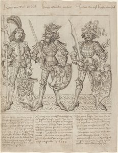 Hektor von Troja, Alexander der Große und Julius Caesar von Primary Master of the Strassburg Chronicle