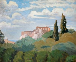 Sonnenaufgang auf dem Parthenon, Athen, 1933 von Prince Nicholas of Greece and Denmark