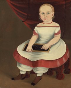 Kleines Mädchen mit Schiefertafel, ca. 1845 von Prior Hamblin School