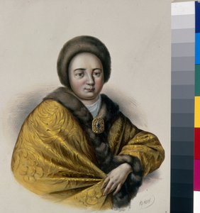Porträt der Zarin Natalia Naryshkina (1651-1694), Ehefrau von Zar Alexei I. von Russland