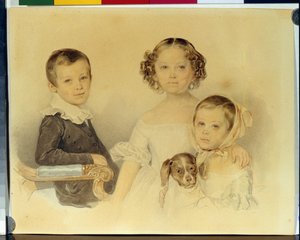 Porträt der Kinder Lanskoy