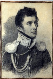 Porträt des Dekabristen Nikita Muravyov (1797-1843). Werk von Pyotr (Piotr) Fyodorovich Sokolov (Pierre Sokolov) (1791-1848), Bleistift und Pastell auf Karton, 1822. Russische Kunst, 19. Jahrhundert, Romantik