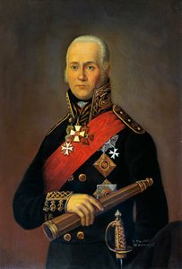 Porträt des Admirals Fyodor Fyodorovich Ushakov 1745–1817, 1912