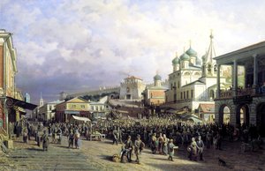 Markt in Nischni Nowgorod, 1872