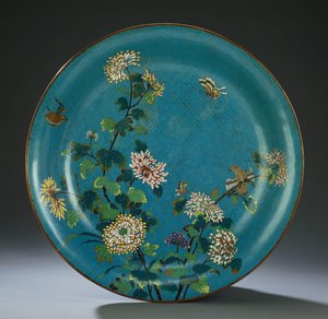 Eine große Cloisonné-Emaille-Schale, spätes 18. Jahrhundert
