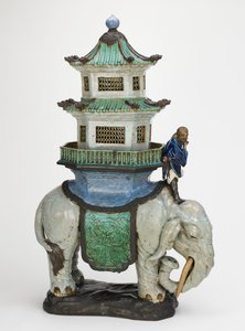 Weihrauchbrenner, Shiwan (Shekwan) Brennöfen, Guangdong Provinz, China, Mitte 17. bis spätes 19. Jahrhundert