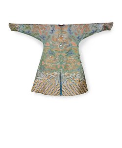 Celadon Seidenhofkleid für eine kaiserliche Prinzessin, Jifu, China