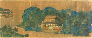 Wang Chuans Residenz, nach dem Malstil und der Poesie von Wang Wei