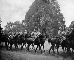 Dänische Husaren in Bernsdorff, 1908