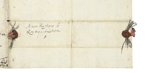 Adressblatt eines Briefes von Elisabeth I. von England an Heinrich IV. von Frankreich, ca. 1596 von Queen Elizabeth I of England and