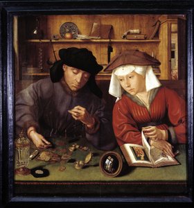 Der Geldwechsler und seine Frau von Quentin Metsys von Quentin Massys or Metsys