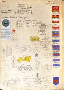 Dekorationen und Abzeichen der Marineuniformen, Farbtafel von Quinto Cenni