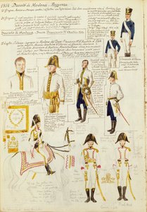 Uniformen des Herzogtums Modena, Farbtafel