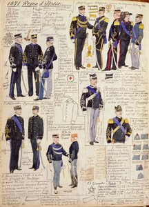 Verschiedene Uniformen des Königreichs Italien von Quinto Cenni, Farbtafel