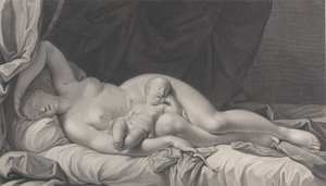 Schlafende Venus mit Amor auf ihrem Schoß von Quirin Mark