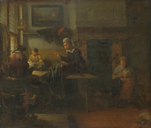 Innenansicht einer Schneiderei, um 1660 von Quiringh Van Brekelenkam