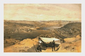 Die Stadtbatterien von Sebastopol vom fortgeschrittenen Parallelangriff von Chapman, 23. Juni 1855