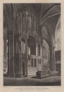 Das Heiligtum von Bischof Waynflete, Gründer des Magdalen College, Oxford, in der Kathedrale von Winchester von R. (after) Essex