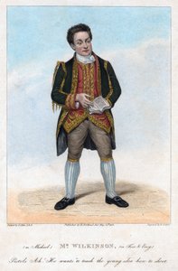 Mr. Wilkinson als Michael in Free and Easy, 1822 von R. Cooper