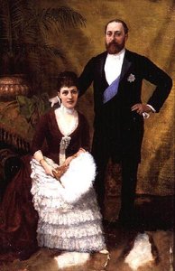 König Edward VII (1841-1910) und seine Frau Königin Alexandra (1844-1925) 1887 von R. Forester