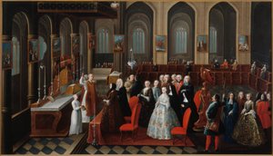Goldene Hochzeit von M. und Mme Robinet de Pontagny, 1742