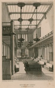 House of Lords, Westminster, London, eingerichtet 1835