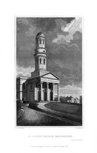 St. Annes Kirche, Wandsworth, London, 1830 von R. Winkles