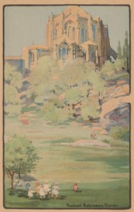 Die Kathedrale von St. John the Divine vom Morningside Park, 1914