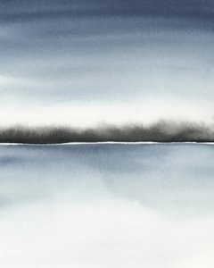 Nebliger blauer Horizont
