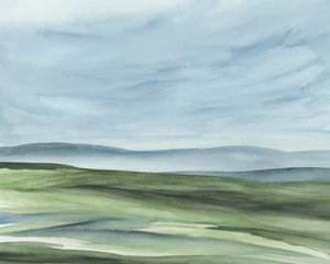 Serene grüne Hügel