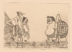 Wayang-Puppen von Raden Katamsi (signed by artist)