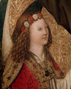 Ein Engel (Detail) von Rafael & Figuera Joan (active c.1454 1477) Tomas