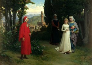 Erstes Treffen von Dante und Beatrice
